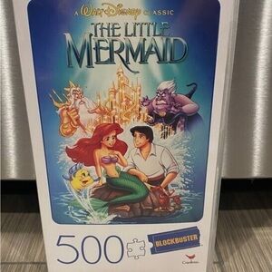 THE LITTLE MERMAID Blockbuster 500 Piece Movie Poster Puzzle Walt Disney